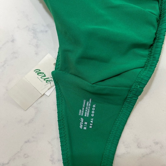 Aerie Emerald Bikini Set. size L bathing suit underwear and size M top - Picture 8 of 14